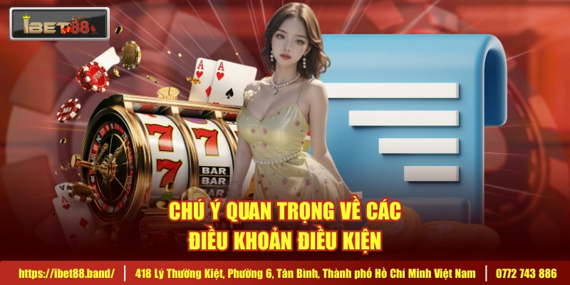 Chú ý quan trọng về các điều khoản điều kiện 